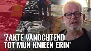 Zinkgat na gesprongen waterleiding bij Mediamatic