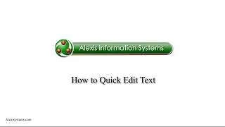 Microsoft Office Word: Quick Edit Text | Alexis Information Systems