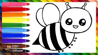 Drawing And Coloring A Bee 🐝🌈 Drawings For Kids