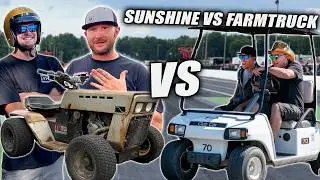 Our NITROUS Drag Mower VS Farmtruck's Nitrous Golf Cart