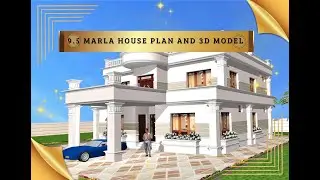 9.5 marla house plan and 3d model#3ddesign #30x50kagharkanaksha #architecture #3dmodel