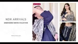 Bluefery Winter Fashion | Elegant Embroidered Suits for Women