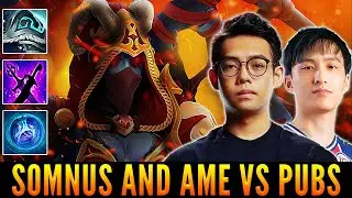 SOMNUS With Mid Lane Queen Of Pain And AME Phantom Lancer Carry vs Pubs | Patch 7.31d | Dota 2