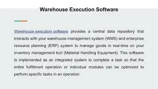 How Warehouse Execution Software Helps In Managing Inventory
