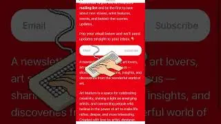 Signing up to the Art Matters newsletter at  