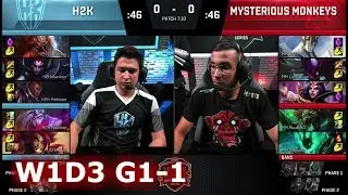 H2K Gaming vs Mysterious Monkeys | Game 1 S7 EU LCS Summer 2017 Week 1 Day 2 | H2K vs MM G1 W1D2