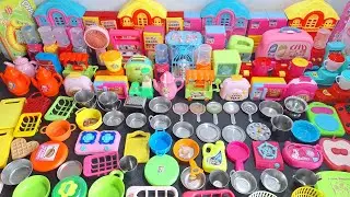 Oddly Satisfying I Unpacking kitchen set AND mini kitchen Steel accessories , ASMR sounds