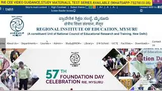 RIE CEE 2021 || RIE MYSURU || COMPLETE DETAILS
