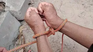 Top secret handcuff knot: used for emergency rescue and lifting objects in a small spaces