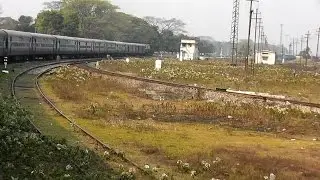 Departing from New Bongaigaon and Crossing the Yard - 13247 Capital Exp. (March 1, 2013)