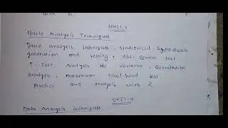 data analytics syllabus discussion
