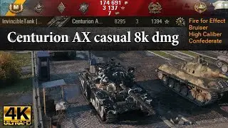 Centurion Action X video in Ultra HD 4K🔝 casual 8k dmg, 1040 block 🔝 World of Tanks ✔️