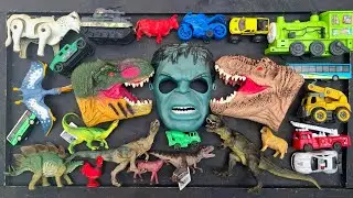 Dinosaurus Jurassic World Dominion: T-rex,Alosaurus,Diloposaurus,Mobil Damkar,Mobil Molen,Stegosaur