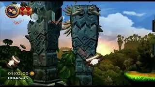 [Donkey Kong Country Returns] 1-5 Canopy Cannons &mdash; 57.57 (Shiny Gold Medal)