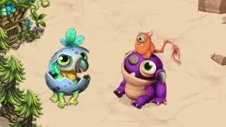 Baby Mimic and Bisonorus duet on The Continent (My Singing Monsters: Dawn of Fire)