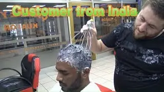 ASMR TURKISH BARBER MASSAGE = NECK ,BACK ,EAR CRACK=head arm back face wire shampoo ear foot massage