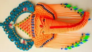 Macrame Beautiful Ganesha / Ganpati Wall Hanging Tutorial !! Full Part