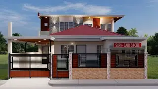 2 Storey Extension House Design with Store