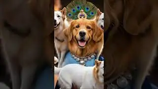 Golden Retriever Becomes Sri Lankan Royalty|Custom Aristocratic Dog Portraits#dog #aidog #dogshorts