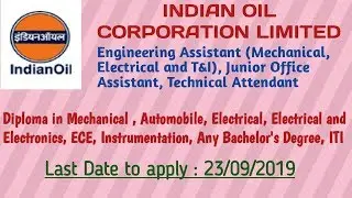 IOCL Recruitment 2019|Non-Executive Posts|Pipeline Division|