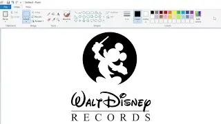 How to draw the Walt Disney Records logo using MS Paint | How to draw on your computer