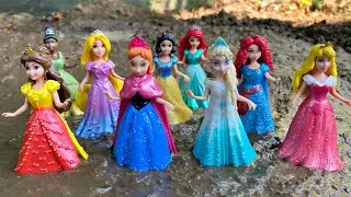 Rescuing Muddy Disney Princesses! Find and Wash Elsa, Anna, Ariel, Belle & Rapunzel
