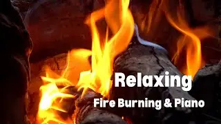 🔥Piano and Warm Fireplace for Sleep & Stress Relief