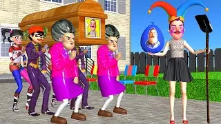 Scary Teacher 3D Miss T против NickJoker и Tani Harley Quinn Troll Hello Neighbor with Water Ball
