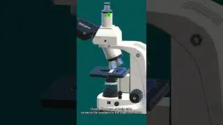 MICROSCOPE IN 3D Microscope parts in 3d #3danimation #3d #microscope #short #viral #short