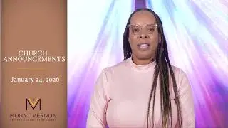 MVSDA Weekly Church Announcements: January 24, 2026