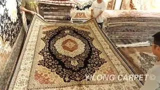 Oriental Handmade Rug Silk Carpet Runner