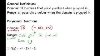 Day 72 Lesson~Domain & Range of Polynomials