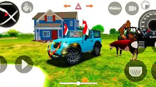 Dollar (song) modified mahindra blue thar😈 || #indian cars simulator 3D|| android gameplay #100