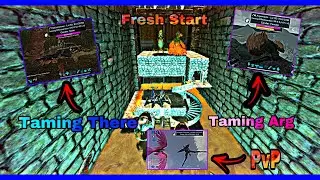 Ark Mobile - New Serve || Op Fresh Start - Rush Nota - Run Cave - Taming Dinos - Pvp || Ep 1