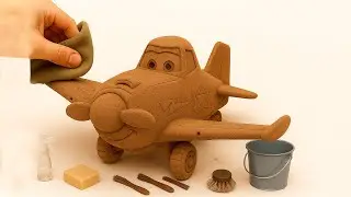Super Realistic Cleaning of a 1:24 PLANE FAST After an Extreme Off-Road Adventure 🥵