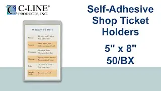 Self-Adhesive Poly Shop Ticket Holders, Welded 5 x 8, Peel & Stick, 50/BX - C-Line Products - 70058