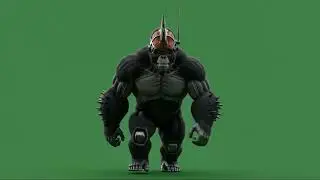 Greenscreen Gorilla Walking
