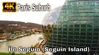 🇫🇷Paris Suburbs 4K Walk - &Icirc;le Seguin(Seguin Island)