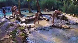 Emerald Cascade Pool in Kuang Si Falls, Luang Prabang in Lao PDR