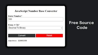 Number Base Conversion | JavaScript Projects For Beginners