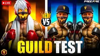 🔴LIVE V Badge Guild TEST 🤯  ON LIVE Free Fire MAX Ka Sabse Bada GUILD !! 🔥 #shorts #freefirelive