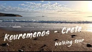 Walking tour in Kouremenos, Crete - amazing beach and olive grove - Greece - 4K