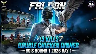 BGIS 2026 Day 1 Round 1 POV 🔥 | Whizz Esports Double Chicken Dinner | 13 Kills | BGMI