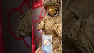 Blue LaBuBu for Gold Lady statue #hungergamestiktok #sehar #labubu #labubuviral #labubulife #shorts