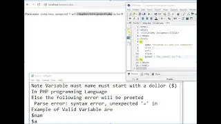 Parse error syntax error, unexpected '=' in
