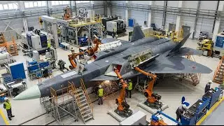 Inside the Factory: Su-57 PAK FA Weapons Bay Assembly & Robotic Stealth Door Sealing