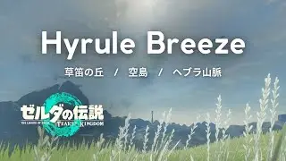 【Zelda Ambience】#06 Hyrule Breeze🍃丘と空を渡る風の音１時間｜Relaxing  Sounds for Sleep & Study｜1 Hour｜睡眠用・作業用BGM