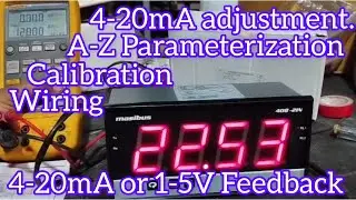 Masibus 408 2IN Controller (A - Z) with 4-20mA settings and calibration.