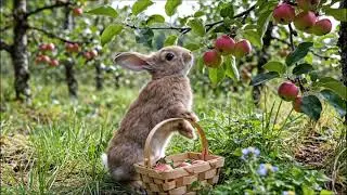 Forest Bunny Bakes an Apple Pie | Calm Cottage Life ASMR