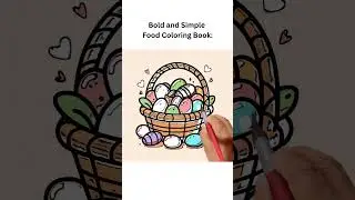 Easter Egg in Basket Coloring Page - Bold and Simple Coloring Book, Easter Theme